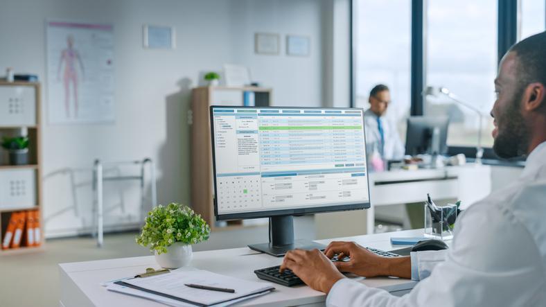 Medical office assistant software supports daily scheduling, records, and patient communication.