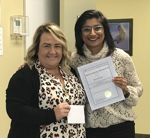 employee of the month, Mississauga campus, congratulations, Kiran Bassan